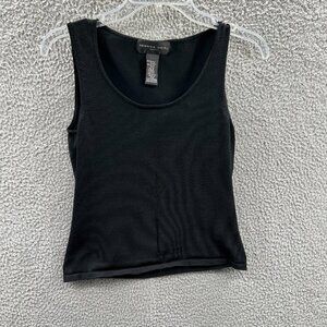 August Silk Knits Womens Top Small Black Embellished‎ Sleeveless Pullover Shirt